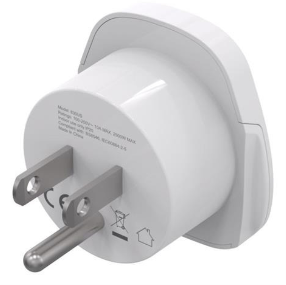 Gembird A-AC-USMINTF adaptador de enchufe eléctrico Tipo B Universal Blanco