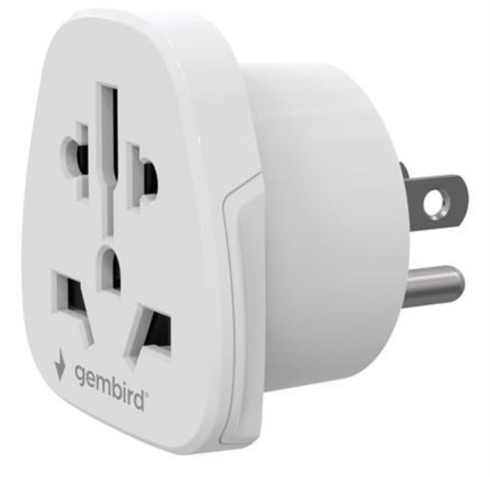 Gembird A-AC-USMINTF adaptador de enchufe eléctrico Tipo B Universal Blanco