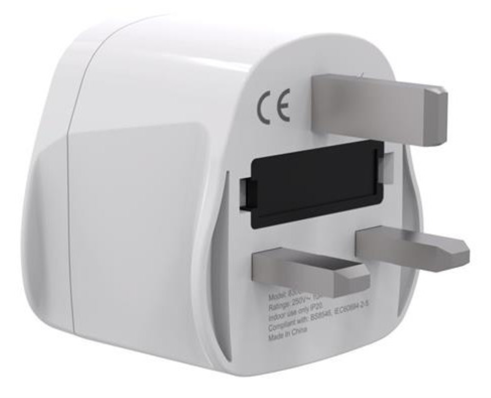 Gembird A-AC-UKMINTF adaptador de enchufe eléctrico Tipo G (RU) Universal Blanco