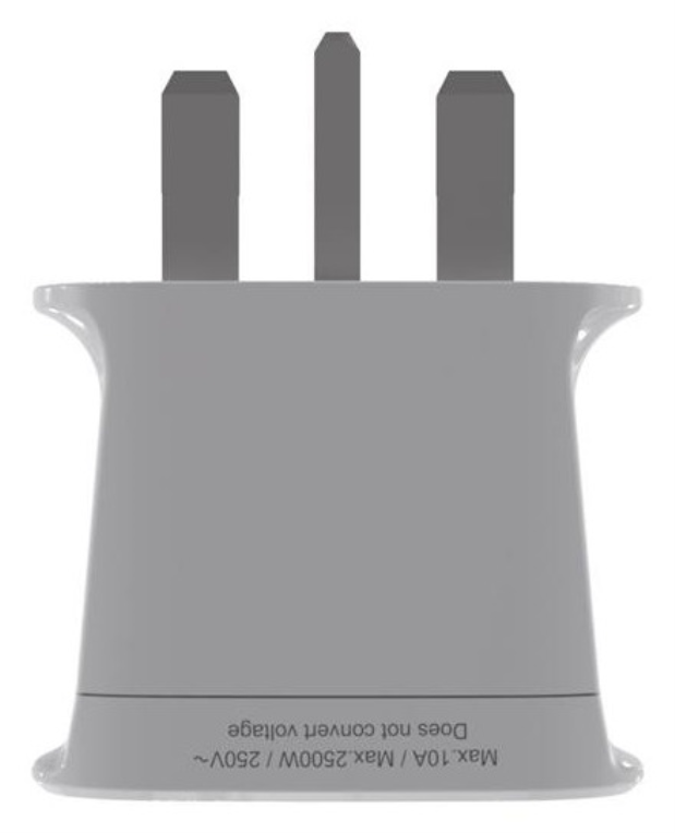 Gembird A-AC-UKMINTF adaptador de enchufe eléctrico Tipo G (RU) Universal Blanco