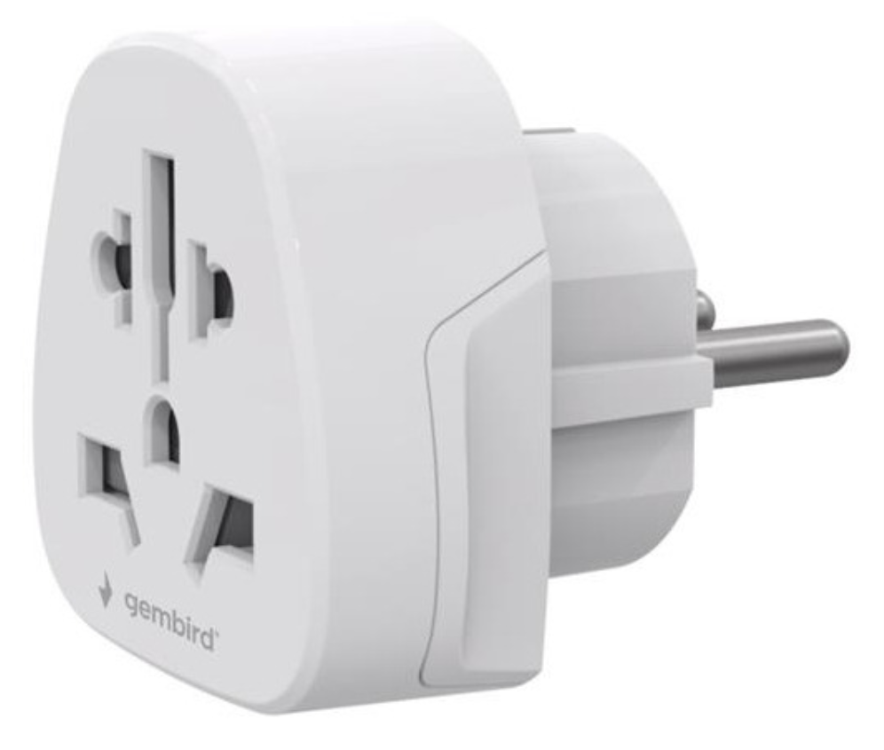 Gembird A-AC-EUMINTF adaptador de enchufe eléctrico Tipo C (Europlug) Universal Blanco