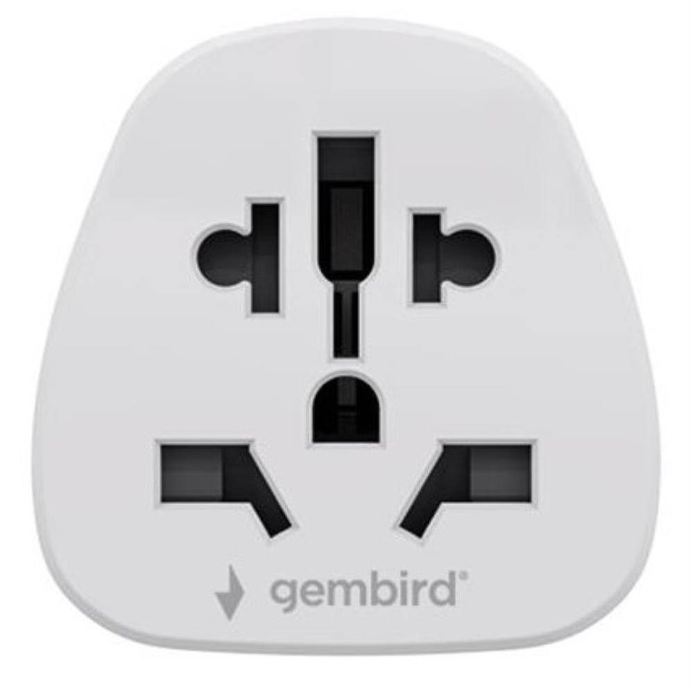 Gembird A-AC-EUMINTF adaptador de enchufe eléctrico Tipo C (Europlug) Universal Blanco