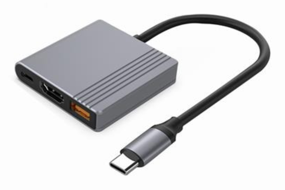 Gembird A-CM-COMBO3-05 hub de interfaz USB Tipo C 10000 Mbit/s Gris
