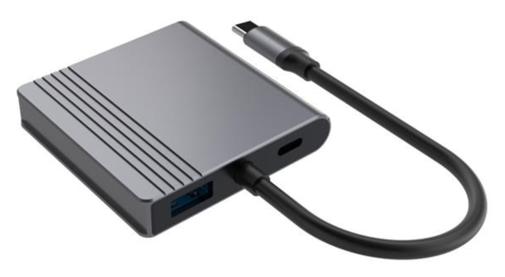 Gembird A-CM-COMBO3-04 hub de interfaz USB Tipo C 5000 Mbit/s Gris