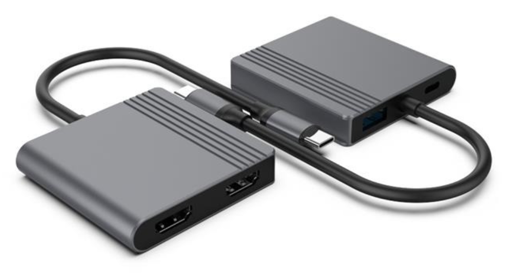 Gembird A-CM-COMBO3-04 hub de interfaz USB Tipo C 5000 Mbit/s Gris