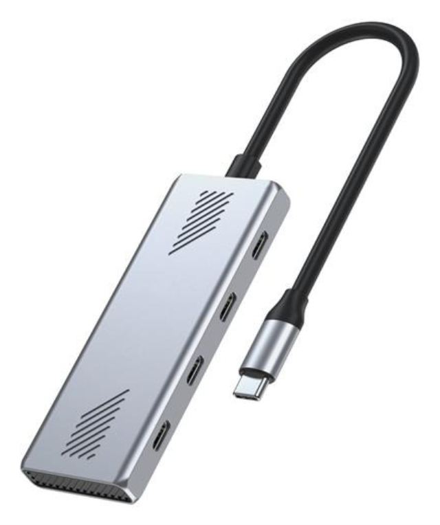 Gembird UHB-CM-U310-C4-01 hub de interfaz USB 3.2 Gen 1 (3.1 Gen 1) Type-C Plata