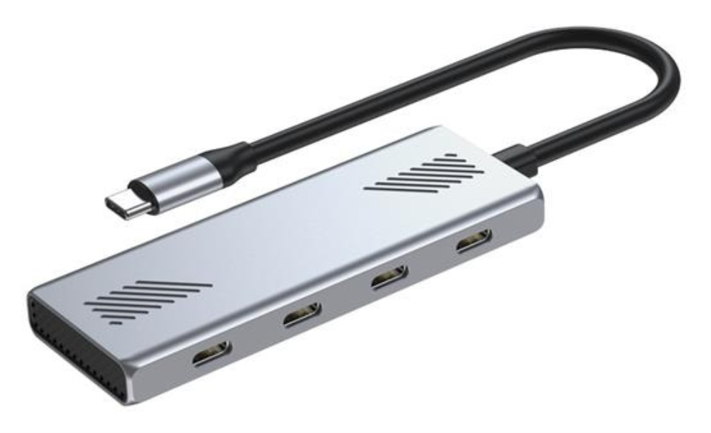 Gembird UHB-CM-U310-C4-01 hub de interfaz USB 3.2 Gen 1 (3.1 Gen 1) Type-C Plata