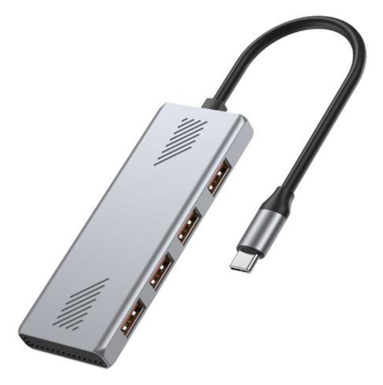 Gembird UHB-CM-U310-A4-01 hub de interfaz USB 3.2 Gen 1 (3.1 Gen 1) Type-C Plata