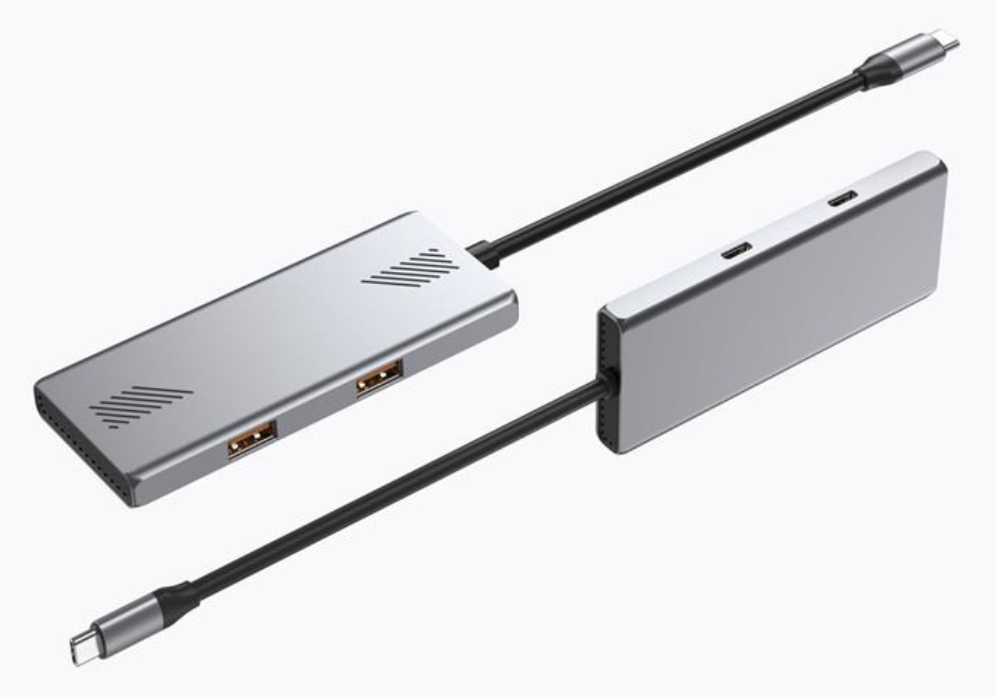 Gembird UHB-CM-U310-A2C2-01 hub de interfaz USB 3.2 Gen 1 (3.1 Gen 1) Type-C Plata