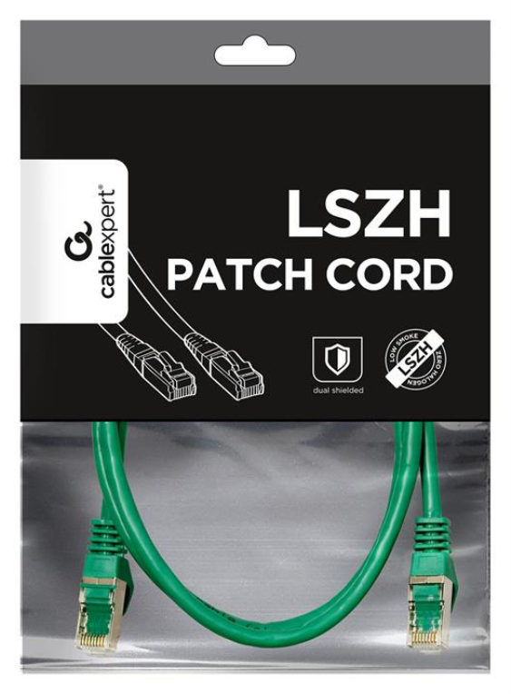 Gembird PP6A-LSZHCU-G-3M cable de red Verde Cat6a S/FTP (S-STP) Alrededor
