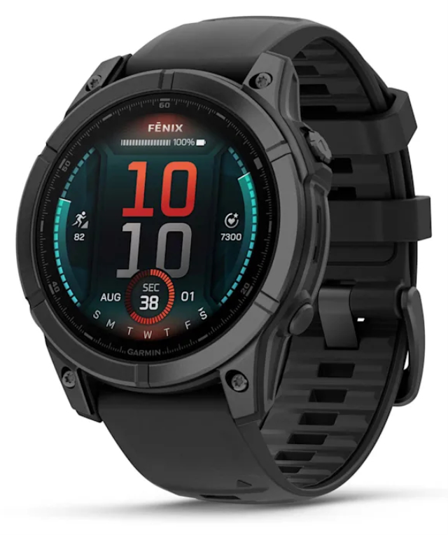 Garmin Fenix E 3,3 cm (1.3") AMOLED 47 mm Digital 416 x 416 Pixeles Pantalla táctil Negro Wifi GPS (satélite)